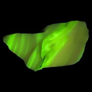 Pink Lavender Layered Art Glass Cullet Glowing Manganese Slag Glass #5GL162